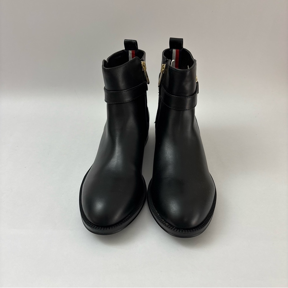 Tommy Hilfiger Rumore Black Leather Buckle Boots BRAND NEW Size 8.5 - Picture 4 of 11